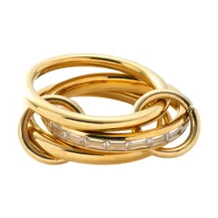 【ゴールド×15号】[Cream dot. クリームドット公式] リング 指輪 レディース ステンレス製 金属アレルギー つけっぱなし サージカルステンレス コネクテッドリング 4WAY 3連 レイヤード ミックスカラー スクエアビジュー 