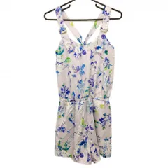 【超美品】リエンダスエルタ オールインワン ライトピンク×ブルー 花柄  レディース M ゴルフウェア rienda suelta