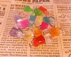 ボトル型グミ　16個セット　デコパーツ　プラパーツ　ハンドメイド素材　ミニチュア