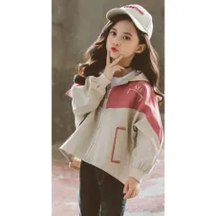 ☆ ピンク ☆ 120cm ☆ 子供 マウンテンパーカー pksr0215 マウンテンパーカー キッズ パーカー 女の子 男の子 ウインドブレーカー ジップアップパーカー マウンテンパーカ ジップアップ 薄手 アウター 春 秋 ゆったり 上着 フード付き