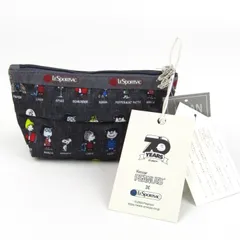レスポートサック スヌーピー コラボ ポーチ 未使用 70周年記念 ピーナッツ ブランド レディース グレー LeSportsac