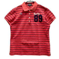 サイズ：2 PEARLY GATES パーリーゲイツ  半袖ポロシャツ ボーダー柄 レッド系 [240101522509] ゴルフウェア レディース ストスト