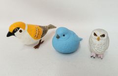 スズメ ひなどり フクロウ フィギュア 3個セット