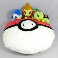 バンプレスト ポケットモンスター ブリリアントダイヤモンド・シャイニングパール発売記念くじ 発売記念くじ A賞 ナエトル&ヒコザル&ポッチャマ みんなで一緒にゲームクッション