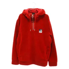 AX ARMANI EXCHANGE (アルマーニ エクスチェンジ) ジップアップ フーデッド フリースジャケット 6GZMCC レッドのサムネイル