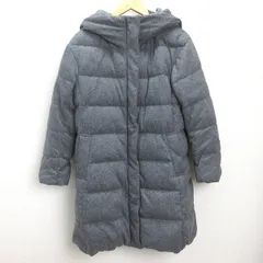 D■ユニクロ/UNIQLO ストレッチウールブレンドダウンコートJKT【XL】灰/LADIES/P6【中古】
