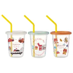☆ トミカとトム ☆ ストロー付タンブラー3個 230ml SIH2ST プラスチック コップ セット 子供 キッズ キャラクター ストロー付き タンブラー 蓋付き プラコップ ディズニー プリンセス カーズ ミニオン スヌーピー SNOOPYのサムネイル