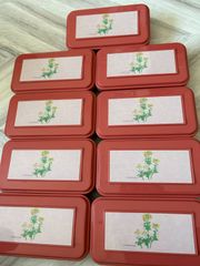 仕出し弁当箱　ピンク　9個セット（花柄　菜の花）