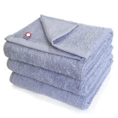 新品 今治タオル 業務用 フェイスタオル 3枚組 エムカラー 34x86cm エステサロン用 全100色 軽量薄手 (No.03 グレイ) mc-ft3