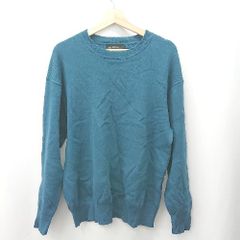◇ ⊇ UNITED ARROWS ユナイテッドアローズ ハイゲージ 綿100% 長袖 ニット サイズM ターコイズ系 メンズ E  【1506190012094】