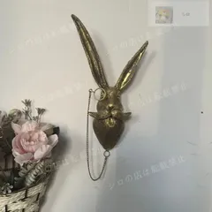 1個、壁飾り ウサギ飾り 壁掛け飾り ギフト、寝室飾り、壁掛けアート、リビングルーム飾り、部屋飾り、壁飾り