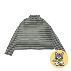 90s 古着 ウールリッチ ロンT モックネック 柄 レディースL
