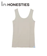 新品 未使用 HONESTIES オネスティーズ 裏表前後なし レディース やわふわコットン さらつやシルキー タンクトップ 517871【メール便】 やわふわコットングレー