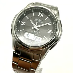 B024 CASIO WAVE CEPTOR カシオ ウェーブセプター マルチバンド 電波ソーラー ブラックダイアル メンズウォッチ