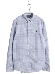 【お得なクーポン配布中!】 ポロ ラルフローレン チェック 長袖 ボタンダウン シャツ キッズ XL メンズ S 程/ 古着 長袖シャツ ワイシャツ ストレッチ マルチカラー BD