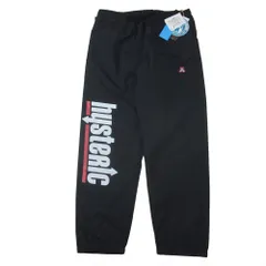 HYSTERIC GLAMOUR ヒステリックグラマー 02243AP01 UP DOWN LOGO ワイド トラック パンツ ブラック系 L【極上美品】【中古】のサムネイル