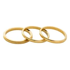 【ゴールド × 20号】[Cream dot. クリームドット公式] リング 指輪 レディース 3点セット ステンレス製 金属アレルギー つけっぱなし サージカルステンレス スターダスト 甲丸リング 大人