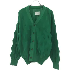 stein シュタイン 23AW BUMPY PATTERNED KNIT CARDIGAN バンピーパターンデッドニットカーディガン ST.702 グリーン Sのサムネイル