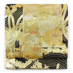 V3471 ○高級 正絹 錦秀松鶴遊文 引箔全通 袋帯 - メルカリ