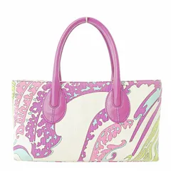 エミリオプッチ EMILIO PUCCI トートバッグ ハンドバッグ キャンバス 総柄 プッチ柄 ホワイト 白 0311のサムネイル