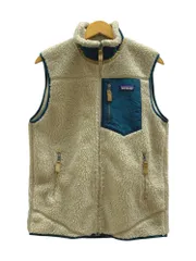 patagonia (パタゴニア) クラシックレトロXベスト フリースベスト 2021年製 STY23048 S ベージュ/ブルー メンズ/036