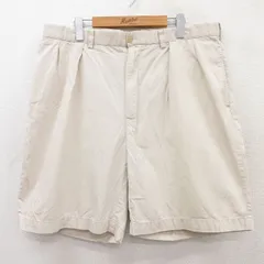 W38/古着 ラルフローレン ポロゴルフ ブランド ショート パンツ ショーツ メンズ 90s コットン 薄ベージュ カーキ 25jun25 中古 ボトムス 