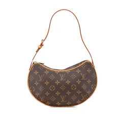 ルイ ヴィトン モノグラム ポシェット クロワッサン ワンショルダーバッグ ハンドバッグ M51510 ブラウン PVC レザー レディース LOUIS VUITTON【228-20269】