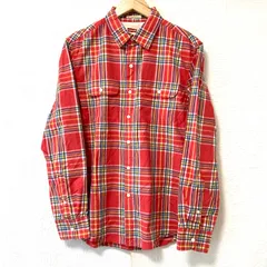 (^w^)b LEVI’S リーバイス SLIM FIT スリムフィット フラン ネルシャツ フルボタン チェック柄 長袖 トップス コットン100% アメカジ ストリート 鮮やか 華やか レッド系 メンズ 男性 サイズM