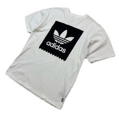 アディダス 半袖 Tシャツ ホワイト メンズ M 【 定番 トレフォイルロゴ ボックス 】 adidas ●N272