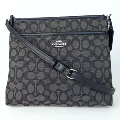 【COACH】コーチ シグネチャー ショルダーバッグ F29960 ブラック キャンバス レザー レディース【中古】3-20