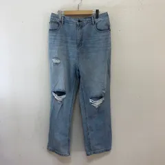 PUNYUS ダメージレギュラーデニムパンツ バックゴムイージーデニム サイズ3