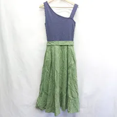 ◇ ◎ ⊂ Andemiu アンデミュウ ロング ワンピース サイズF ネイビー系 レディース E  【1409100062984】