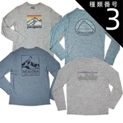 種類3:１　SKFE/M Patagonia パタゴニア 長袖 Tシャツ ロゴ ロンT メンズ 45190　キャプリーン クール デイリー グラフィック ロングスリーブシャツ
