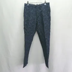 ◇ ⊇ INCOTEX インコテックス 綿麻混合 スラックス サイズ表記なし ネイビー系 メンズ E  【1410100014859】