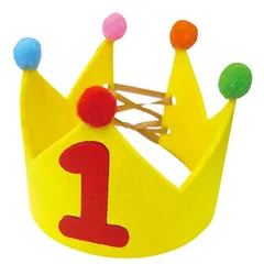 【数量限定】王冠 赤ちゃん キッズ 帽子 ベビー バースデー 3歳 かぶりもの 飾り 2歳 デコレーション パーティー 1歳 ガーランド 装飾 半歳 ペーパーファン 男の子 ハーフバースデー 女の子パーティグッズ 記念日 フェルトクラウン お祝い 出産祝い