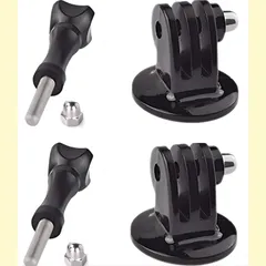 【在庫処分】Goproトライポッド アダプタ モノポッド マウントアダプター / 一脚 三脚 セルカ棒 自撮り棒 スタンド ホルダー 雲台 取り付けタイプ 1/4 ネジ → GoProマウント互換タイプ ウェアラブルカメラ 変換 アダプタ ＆ ネジ/ボルト F