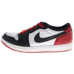 NIKE (ナイキ) AIR JORDAN 1 RETRO LOW OG BLACK TOE CZ0790-106 エアジョーダン1 ブラックトゥ レースアップ ローカットスニーカー ホワイト/ブラック/レッド US8/26cm