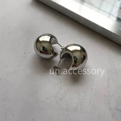 ステンレス ぷっくり ピアス ゴールド 大ぶり トレンド ぽってり 金属アレルギー対応 シンプル 大ぶり 韓国 インポート トレンド おしゃれ 20代 30代 40代 50代 ZARA TODAYFUL kbf topshop jeanasis 好きな方へ