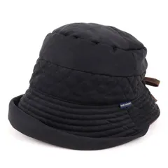 マリオ・ヴァレンティノ ハット ナイロン リボン ブランド 帽子 黒 レディース 57.5cmサイズ ブラック MARIO VALENTINO 【中古】