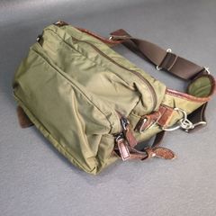 MAFIA DESIGN マフィアデザイン ウエストバッグ　ボディバッグ　レザー　ナイロン　コンビ　オリーブ