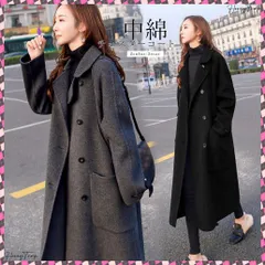 送料無料 中綿 チェスターコート レディース 韓国 ウールタッチ ロングコート ダブルブレスト 暖かい アウター カジュアル きれいめ 通勤 ビジネス ol 大人 女性 服 ミモレ丈秋冬コート 通勤 コート 冬 オフィスカジュアル