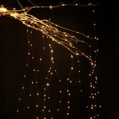 イルミネーションライト led ストリングライト USB充電式 クリスマス パーティー 結婚式 誕生日 飾りライト フェアリーライト 点滅ライト 銅線 ワイヤーライト 電飾 室内室外 リモコン付き 防水 電球色 2M 10ストランド 200Leds 0