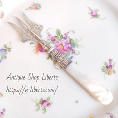 イギリス　ジャムスプーン　白蝶貝　マザーオブパール 1905年 英国アンティーク 純銀製 マザーオブパール ジャム