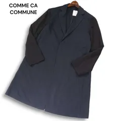 【新品 未使用】 COMME CA COMMUNE コムサ コミューン 通年 ツイルストレッチ チェスター コート Sz.M　メンズ ネイビー
