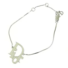 【中古】Christian Dior クリスチャンディオール メタル Diorロゴ ブレスレット レディース シルバー ホワイト 396540 ブレスレット