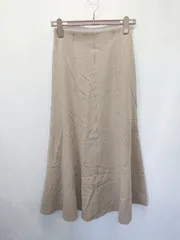 ◇ ◎ ●未使用● ⊆ GU ジーユー フレア ロング丈 マーメイド スカート サイズM ベージュ レディース E  【1503040006449】