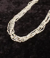 5連ネックレス 淡水パール レディース