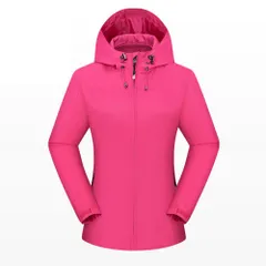 ☆ ローズ ☆ XLサイズ ☆ ジャケット フード付き 長袖 レディース pmyjacket25 ジャケット フード付き 長袖 ウインドブレーカー コート マウンテンパーカー 作業服 登山ウェア 薄手 レディース メンズ はっ水 撥水 無地 防寒 保温 防風