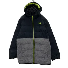 UNDER ARMOUR 中綿 ジップアップ ジャケット YXL 160～ キッズ ブラック グレー アンダーアーマー 古着卸 アメリカ仕入 a606-6427