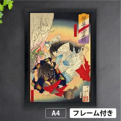 月岡芳年「芳年武者无類 畠山庄司重忠」 武者絵 版画 浮世絵 日本画 和